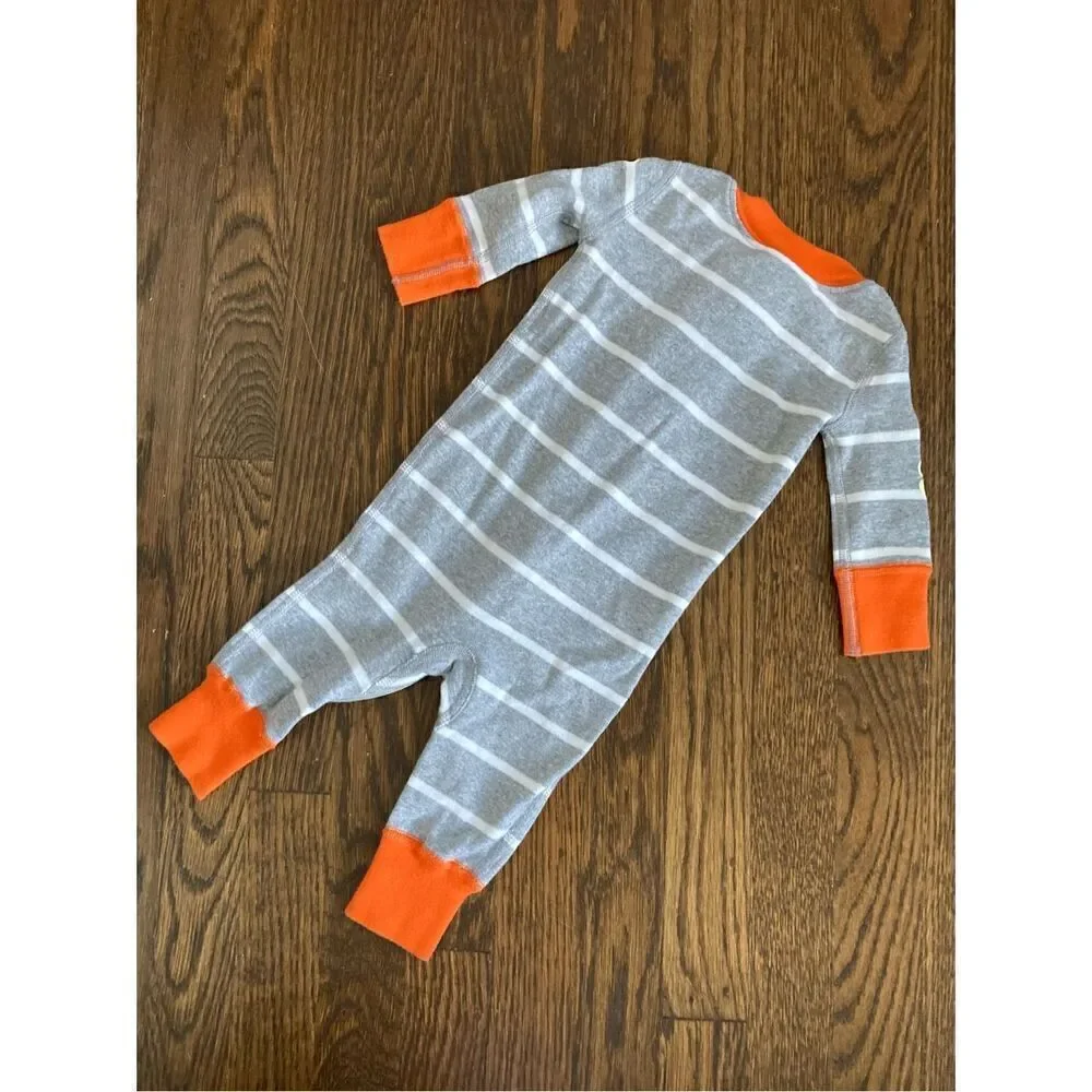 Hanna Andersson Baby Infant 0-6 Months (50) Skeleton Glow In The Dark Organic Sl